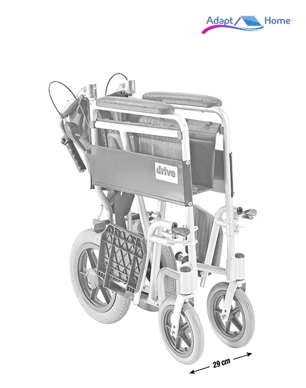 Aluminium Wheelchair Assistant Propelled Folded