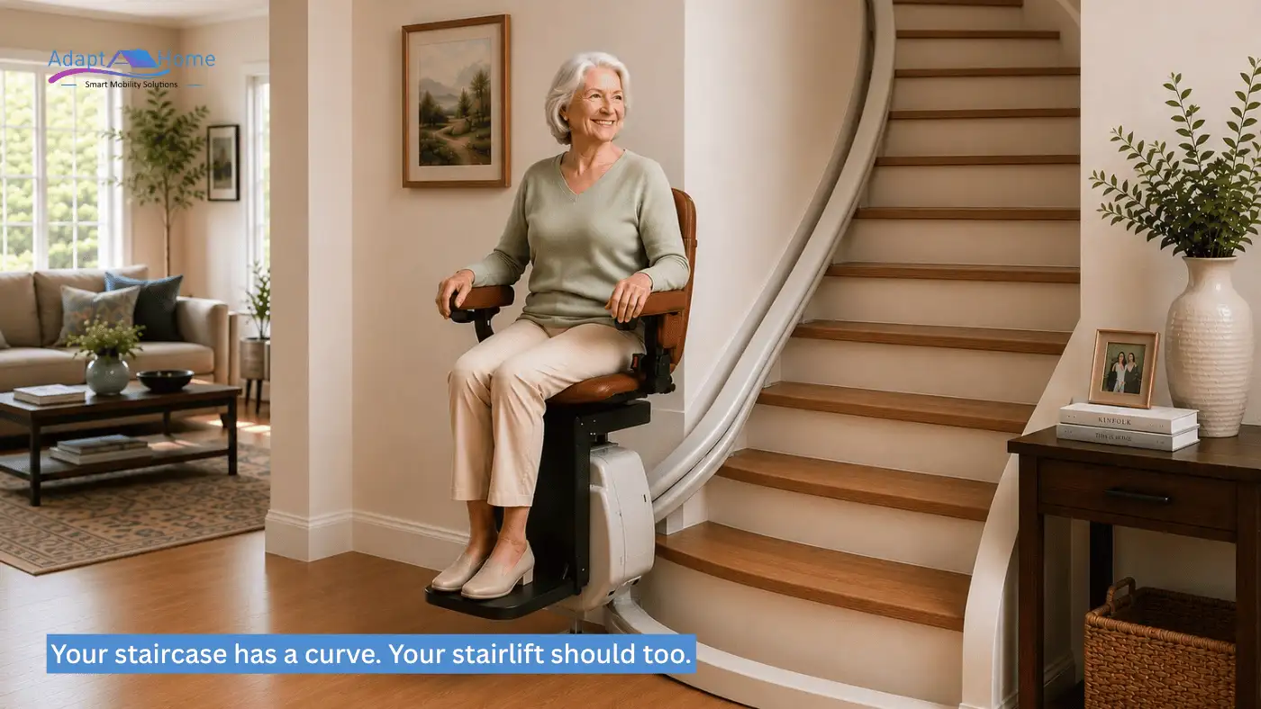 Your Staircase has a curve. Your stairlift should too.